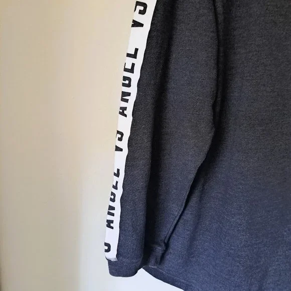 Victoria Secret Hoodie Logo Angel vs Angel Gray Long Sleeve Size L - Picture 4 of 10
